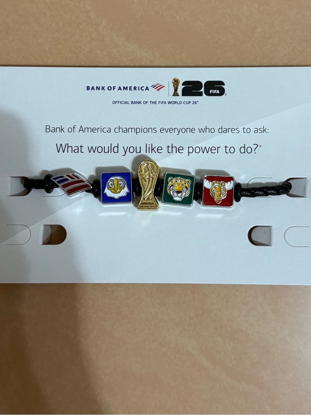 2026 World Cup Bank of America Fan Bracelet. Large